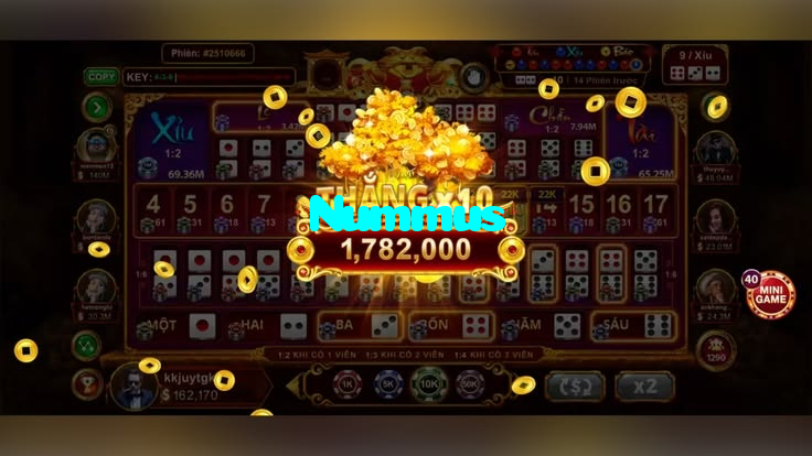 Nummus casino presented on mobile device in Pakistan with slots and live games